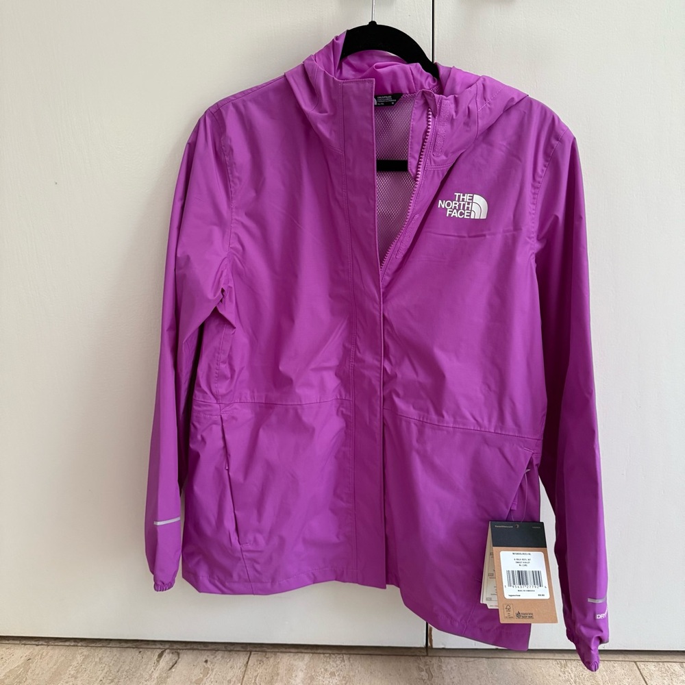 New The North Face Magenta Rain Jacket